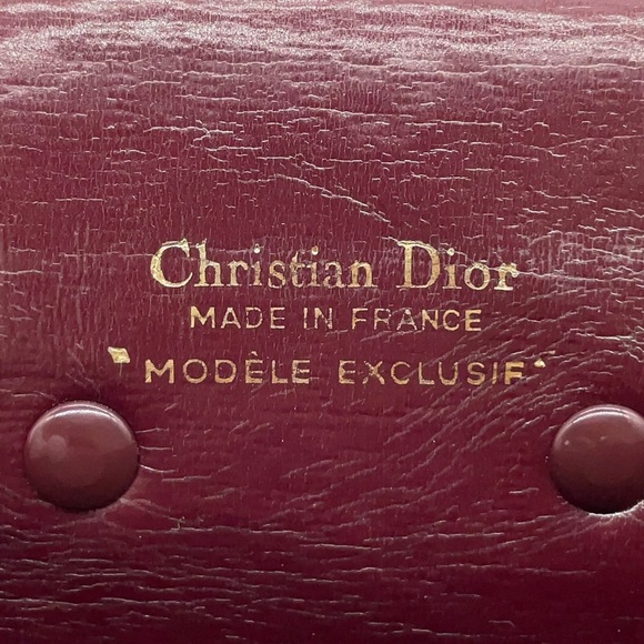 Auth Dior 30 Montaigne Trotter Canvas Bordeaux Clutch - Picture 5 of 12